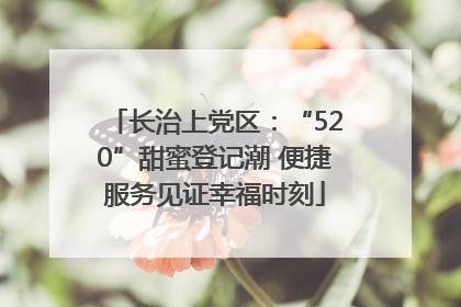 长治上党区：“520”甜蜜登记潮 便捷服务见证幸福时刻