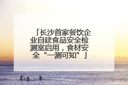 长沙首家餐饮企业自建食品安全检测室启用，食材安全“一测可知”