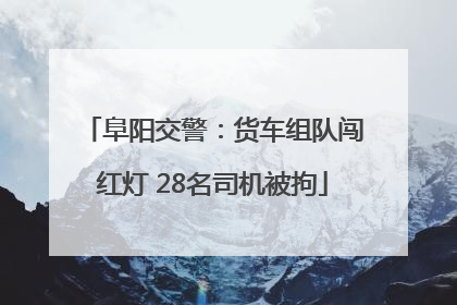 阜阳交警：货车组队闯红灯 28名司机被拘