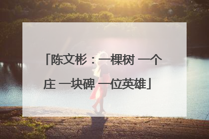 陈文彬：一棵树 一个庄 一块碑 一位英雄