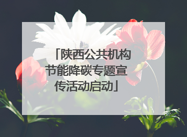 陕西公共机构节能降碳专题宣传活动启动