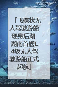 飞碟状无人驾驶游船现身后湖 湖南首艘L4级无人驾驶游船正式起航