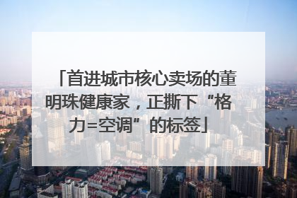 首进城市核心卖场的董明珠健康家，正撕下“格力=空调”的标签
