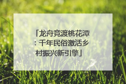 龙舟竞渡桃花潭：千年民俗激活乡村振兴新引擎