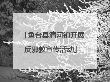鱼台县清河镇开展反邪教宣传活动