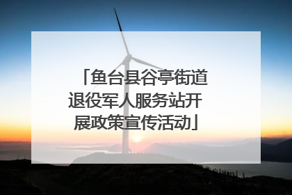 鱼台县谷亭街道退役军人服务站开展政策宣传活动