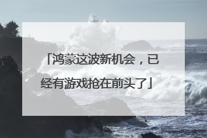 鸿蒙这波新机会，已经有游戏抢在前头了