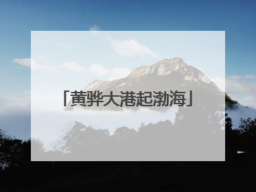 黄骅大港起渤海