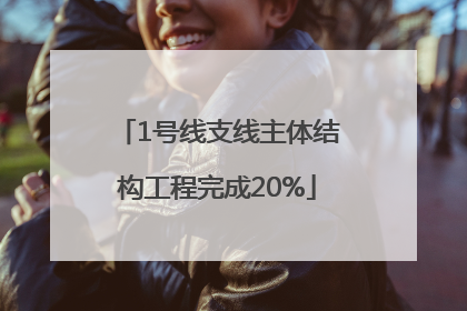 1号线支线主体结构工程完成20%