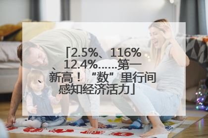 2.5%、116%、12.4%……第一、新高！“数”里行间感知经济活力