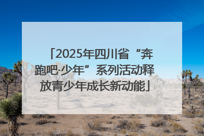 2025年四川省“奔跑吧·少年”系列活动释放青少年成长新动能