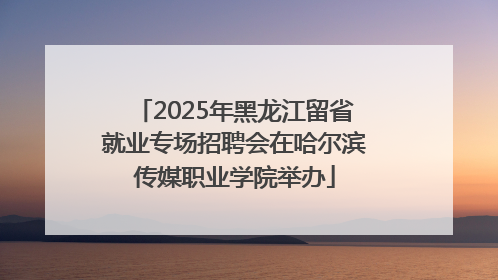 2025年黑龙江留省就业专场招聘会在哈尔滨传媒职业学院举办