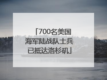 700名美国海军陆战队士兵已抵达洛杉矶